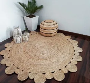 OnlyMat Round Heritage Luxe Jute Carpet - Handwoven - 160cm and 120cm round