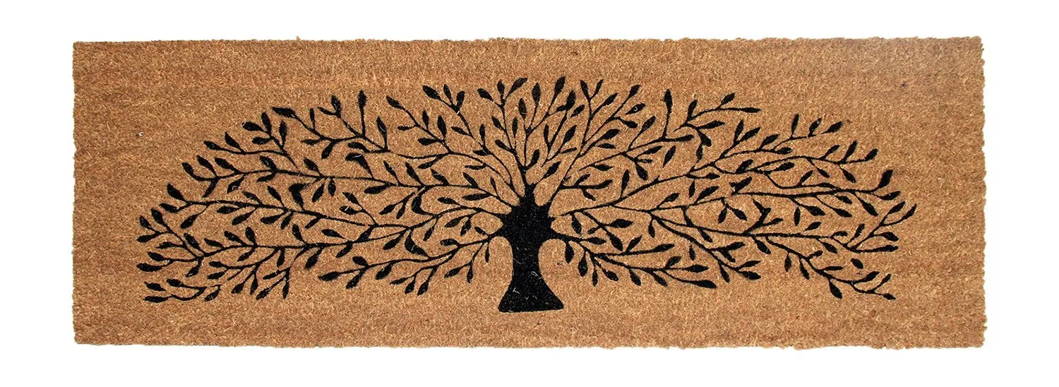 OnlyMat Tree Printed Natural Coir Door mat (120cm x 40cm )