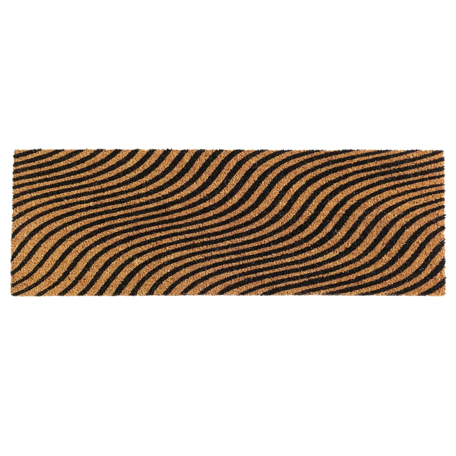 OnlyMat Wave Pattern Natural Coir Doormat (120cm x 40 cm)