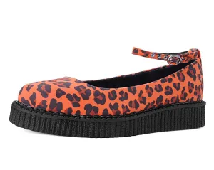 Orange Leopard Pointed Ballet Creeper