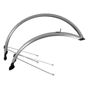 PAIR TREKKING HYBRID 700c FULL LENGTH BIKE MUDGUARDS 54mm WIDE BIKE FENDER - 50%