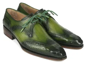 Paul Parkman Goodyear Welted Wingtip Derby Shoes Green