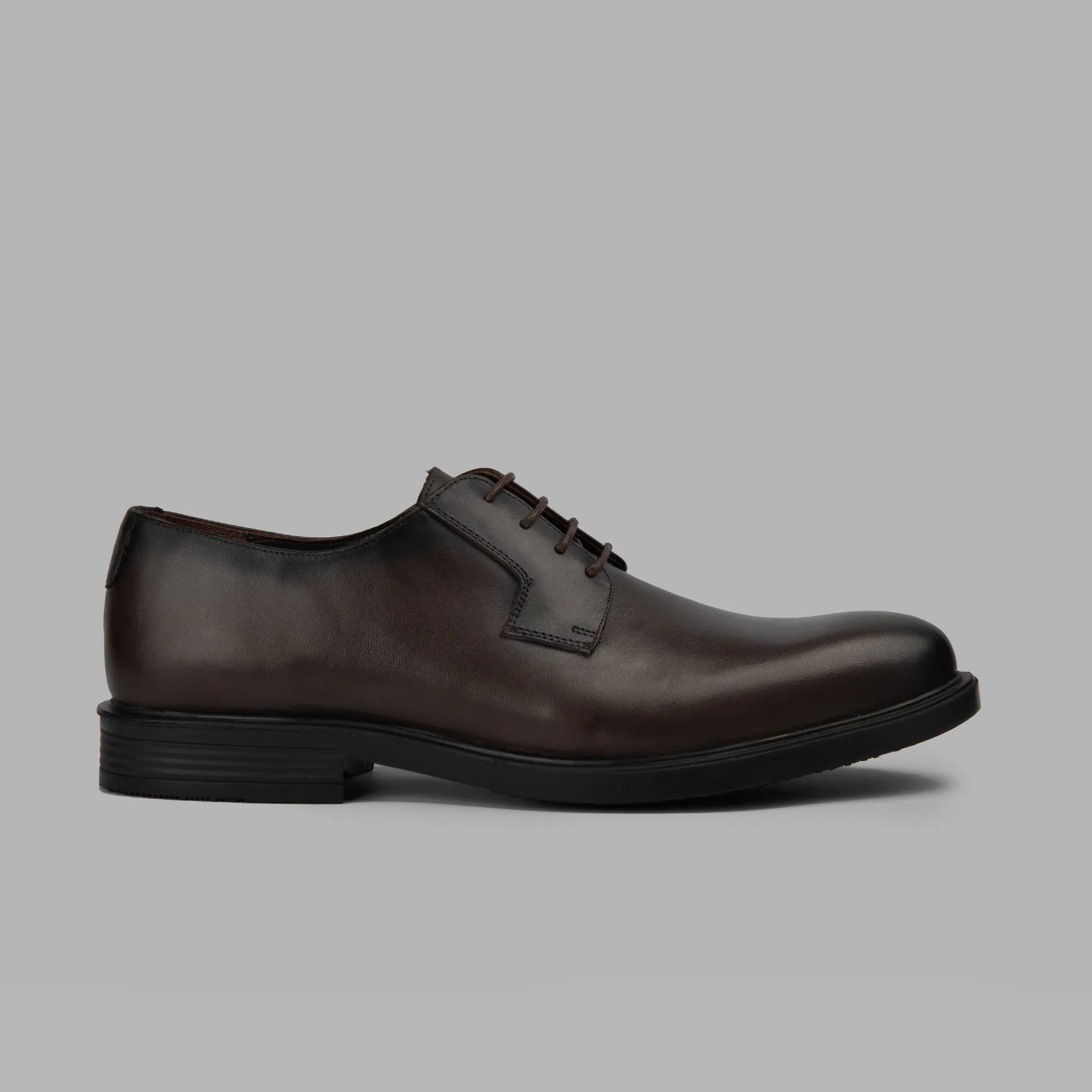 Plain toe derby - Brown