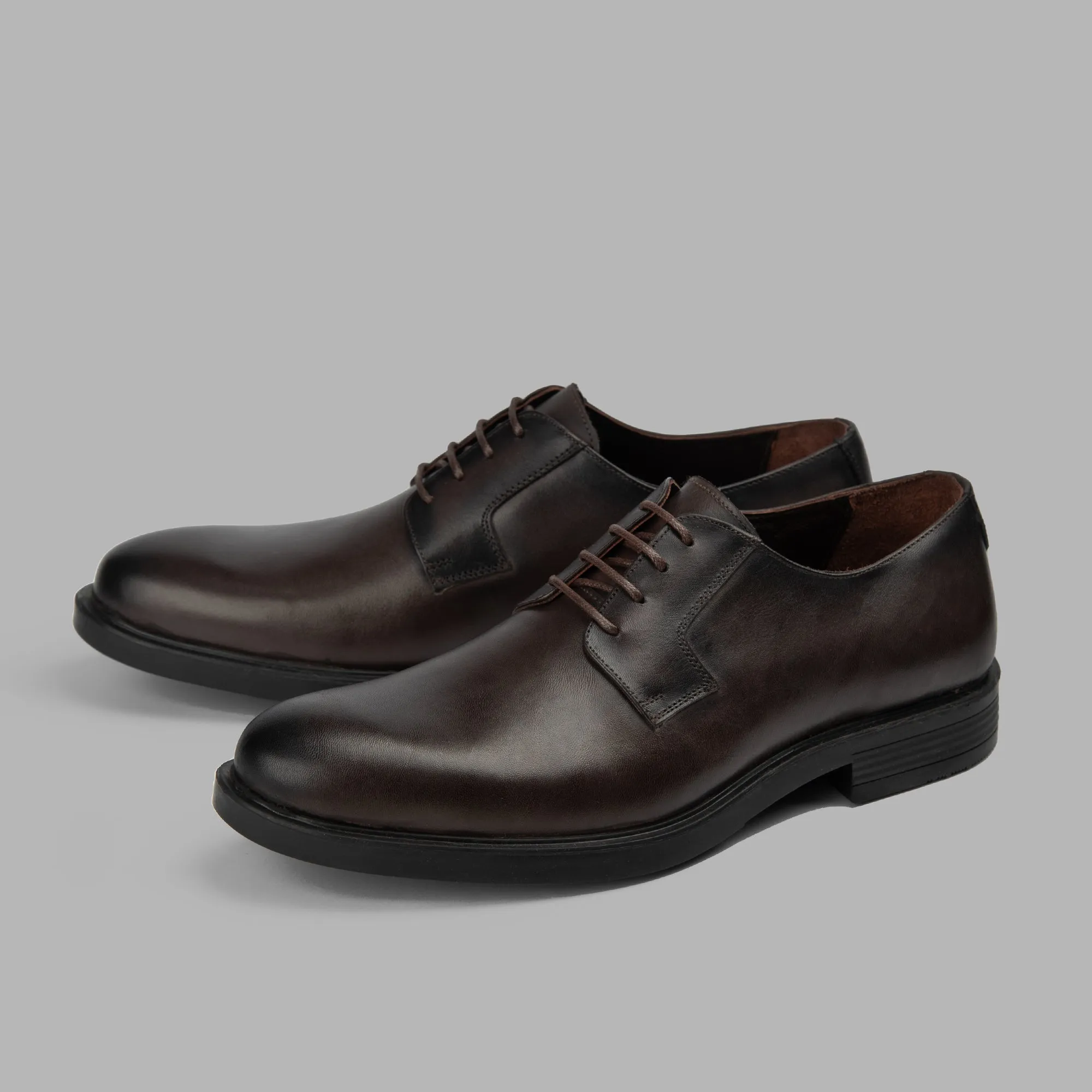 Plain toe derby - Brown