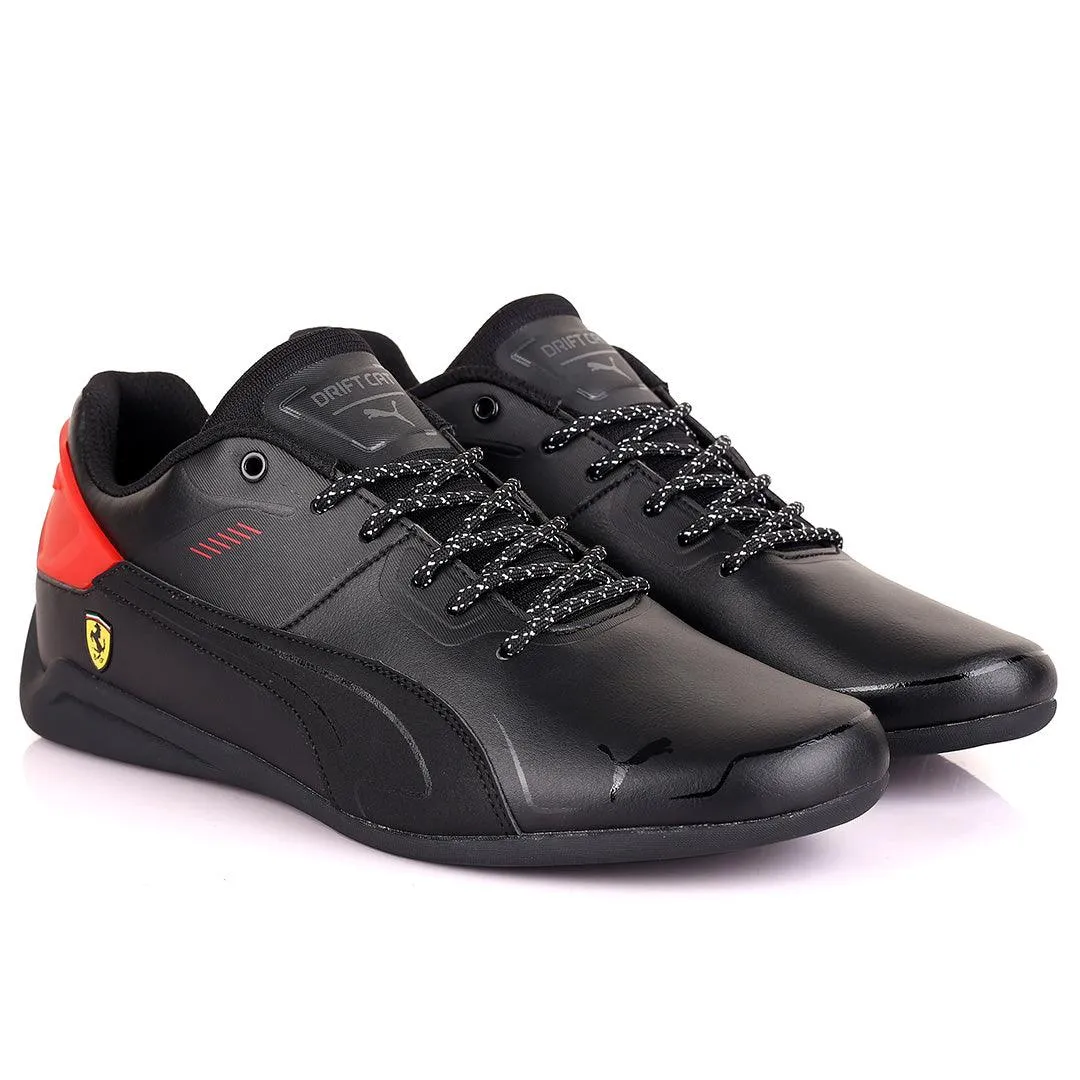 PM Side Ferrari Logo Drift Cat Delta Sneakers-Black Red