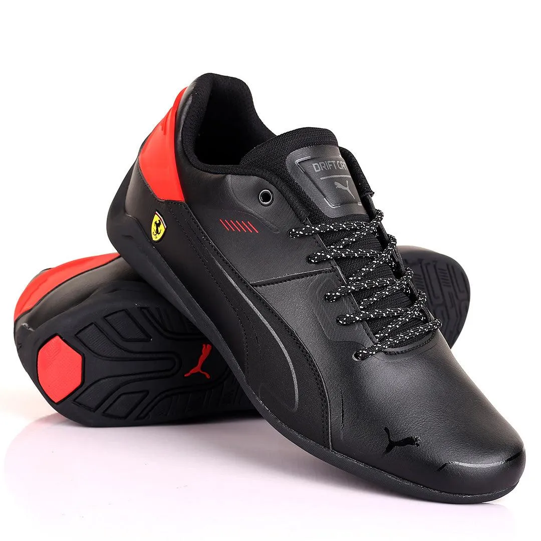 PM Side Ferrari Logo Drift Cat Delta Sneakers-Black Red