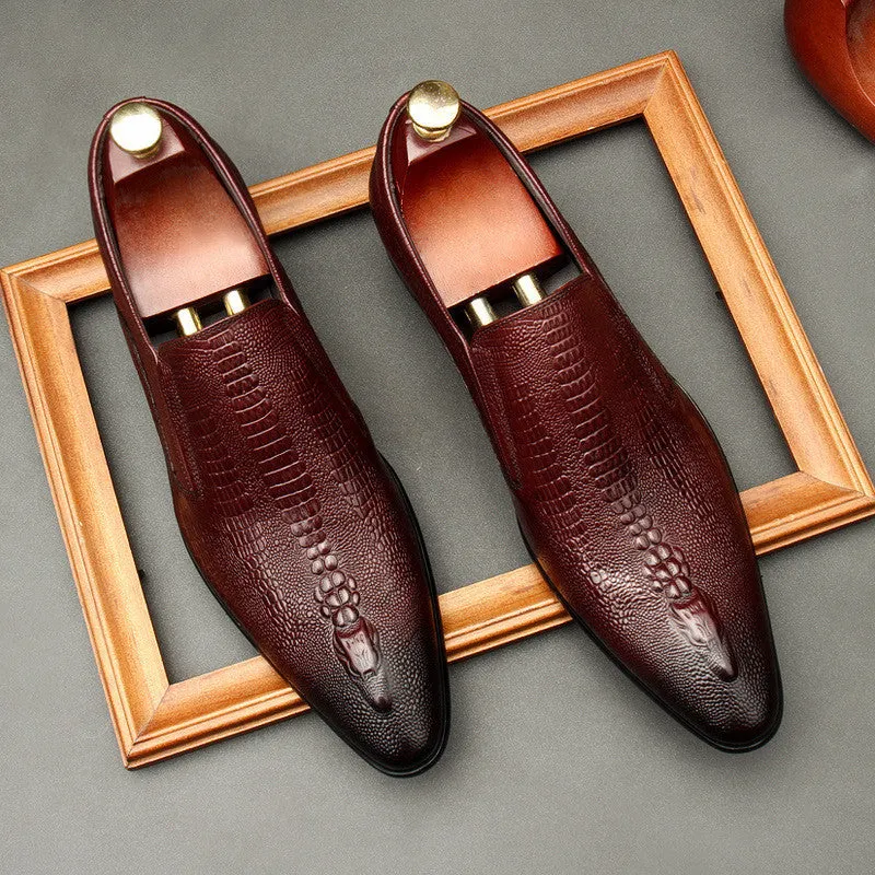 Pointed Toe Leather Shoes Business Suits Men's Shoes Cover Feet