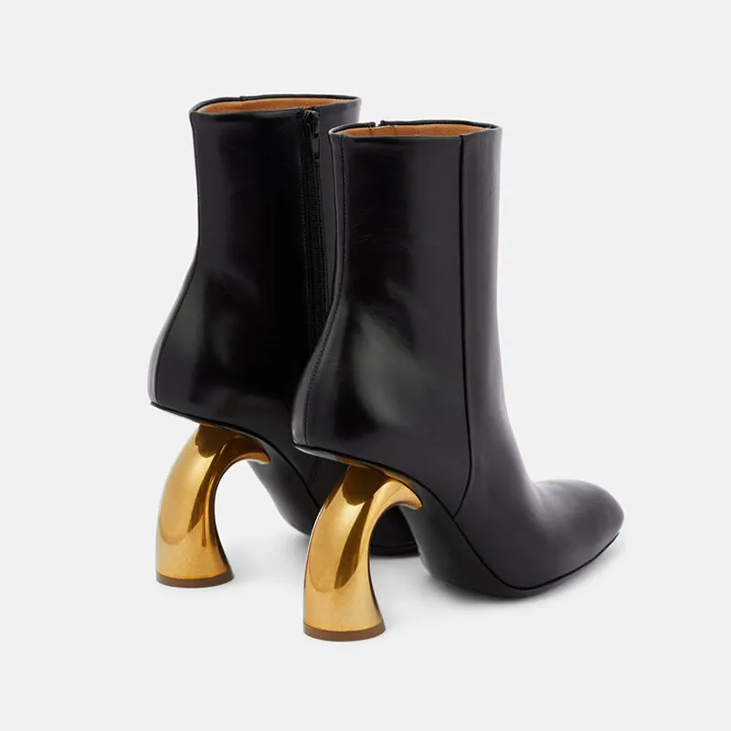 Pre Order:  Sculptured Heel Ankle Boots