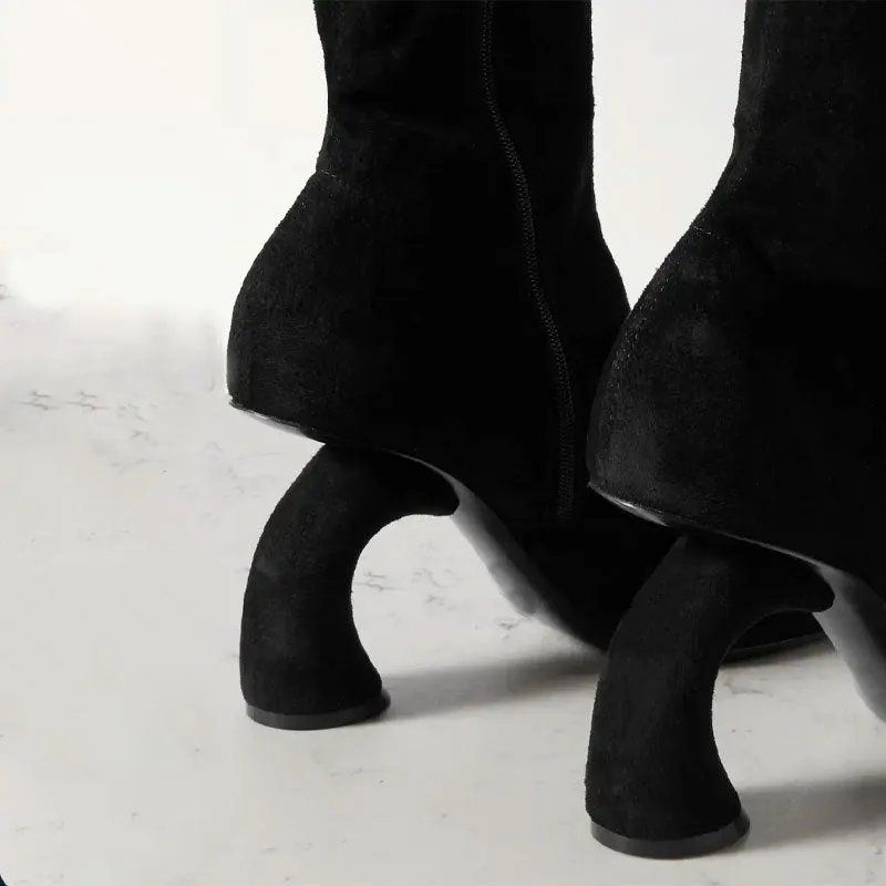 Pre Order:  Sculptured Heel Ankle Boots