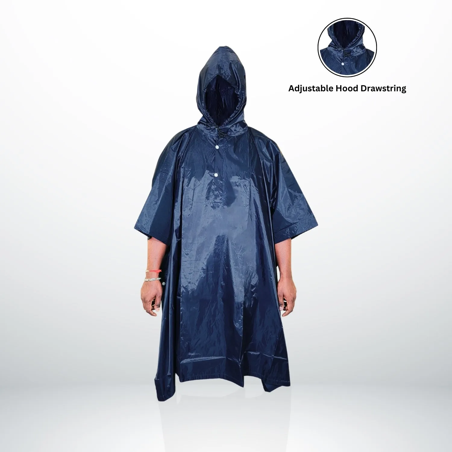 Prokick Polyester PVC Coating Rain Poncho for Men and Women, Free Size