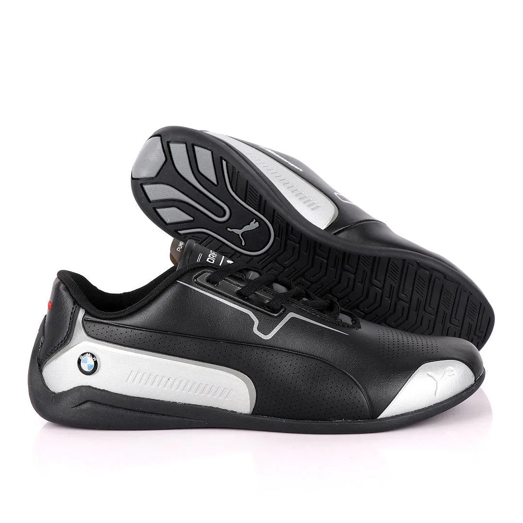 Puma Motor Sport Drift Cat Black Silver Leather Sneakers