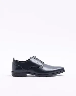 River Island Black Wide Fit Derby Mens Shoes