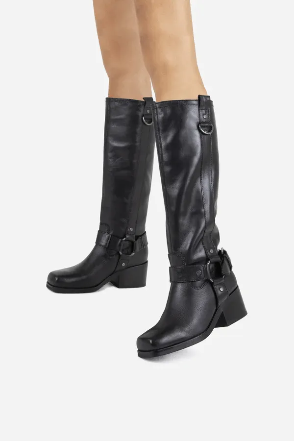 Rockey Black High Western Boots