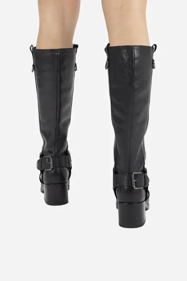 Rockey Black High Western Boots