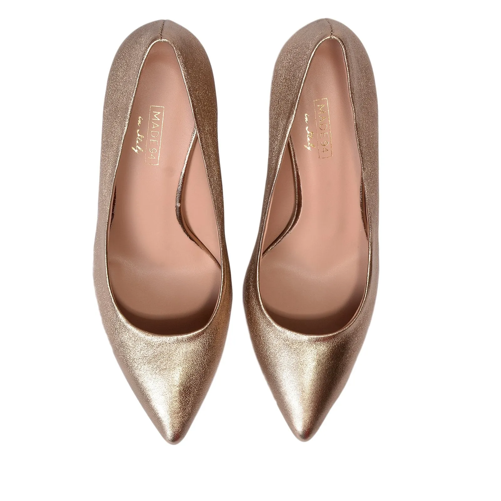 Rosa Bronze Leather Pumps