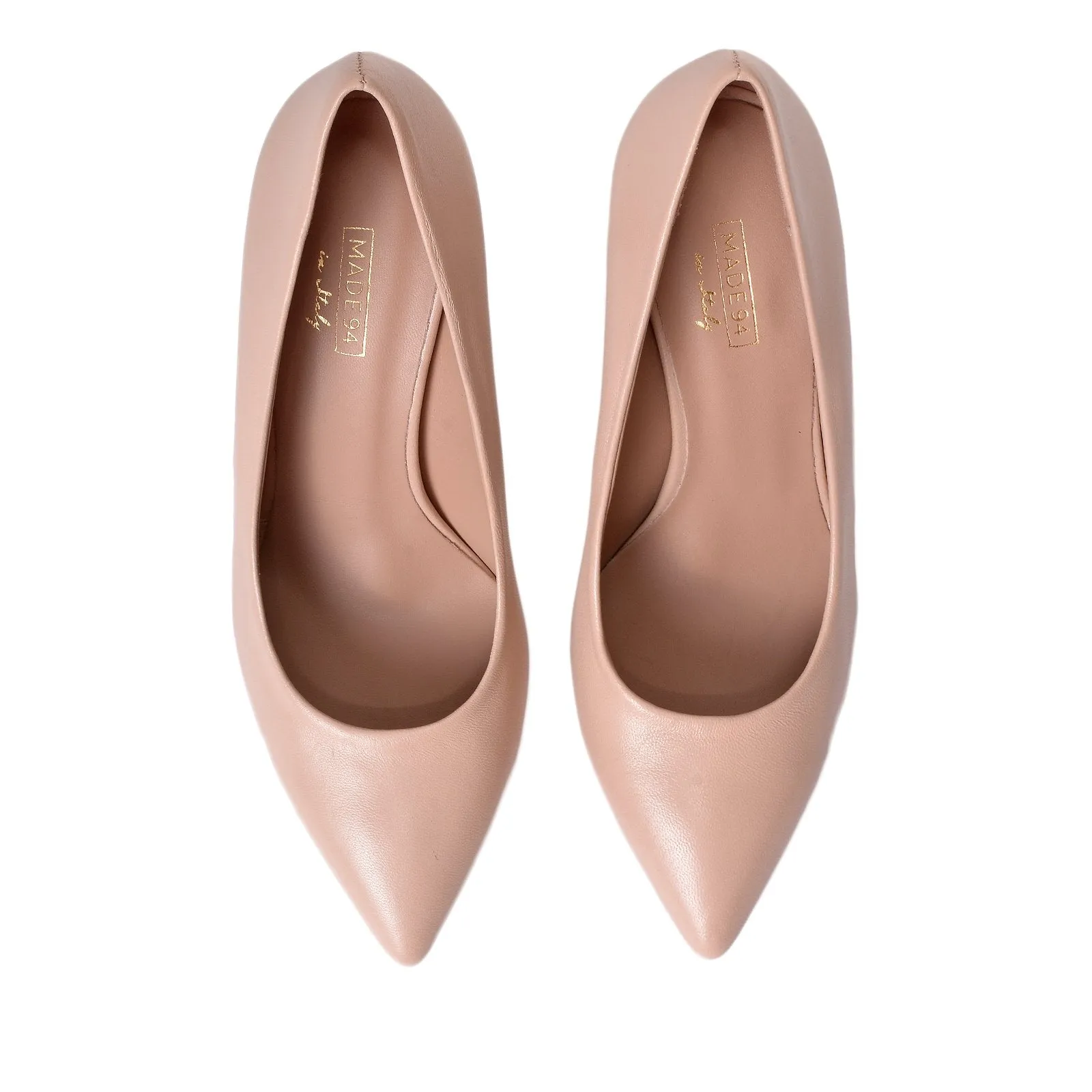 Rosa Nude Leather Pumps