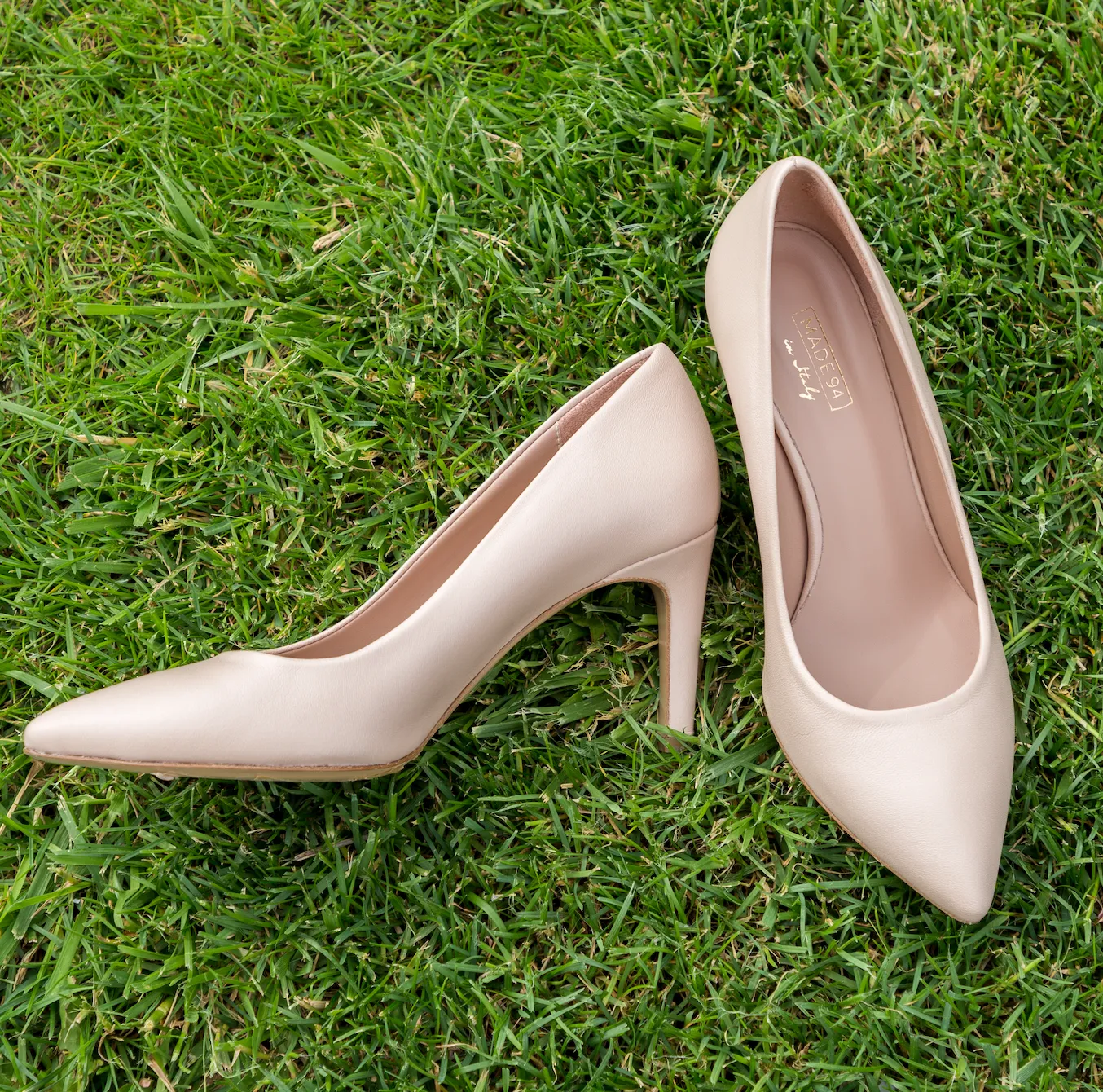 Rosa Nude Leather Pumps