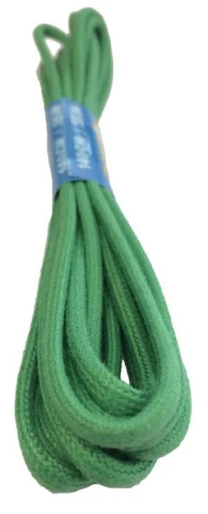 Round Waxed Green Cotton Shoe Laces - 3mm or 5mm wide