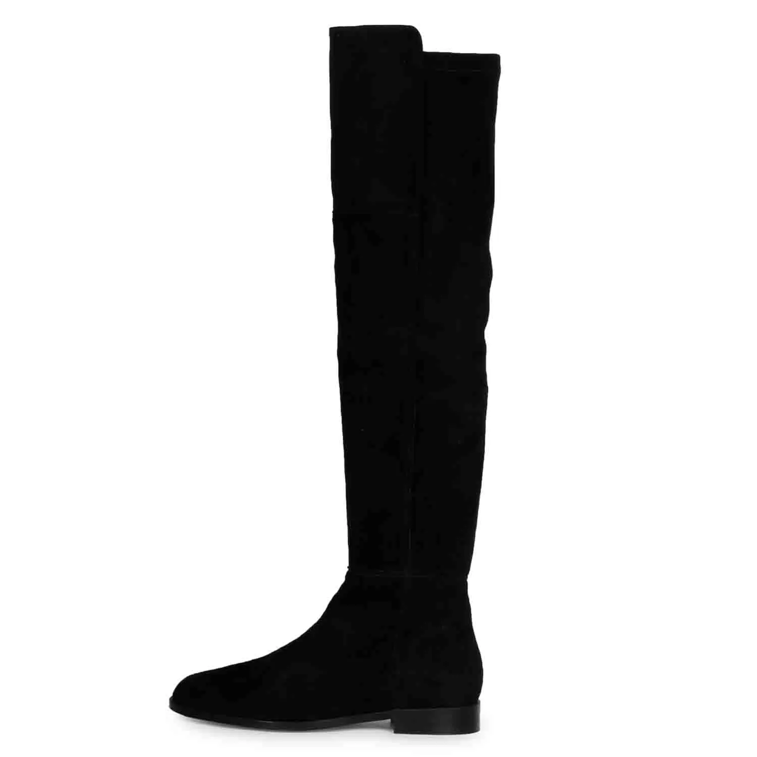 Saint Isabella Black Strech Suede above the knee boots