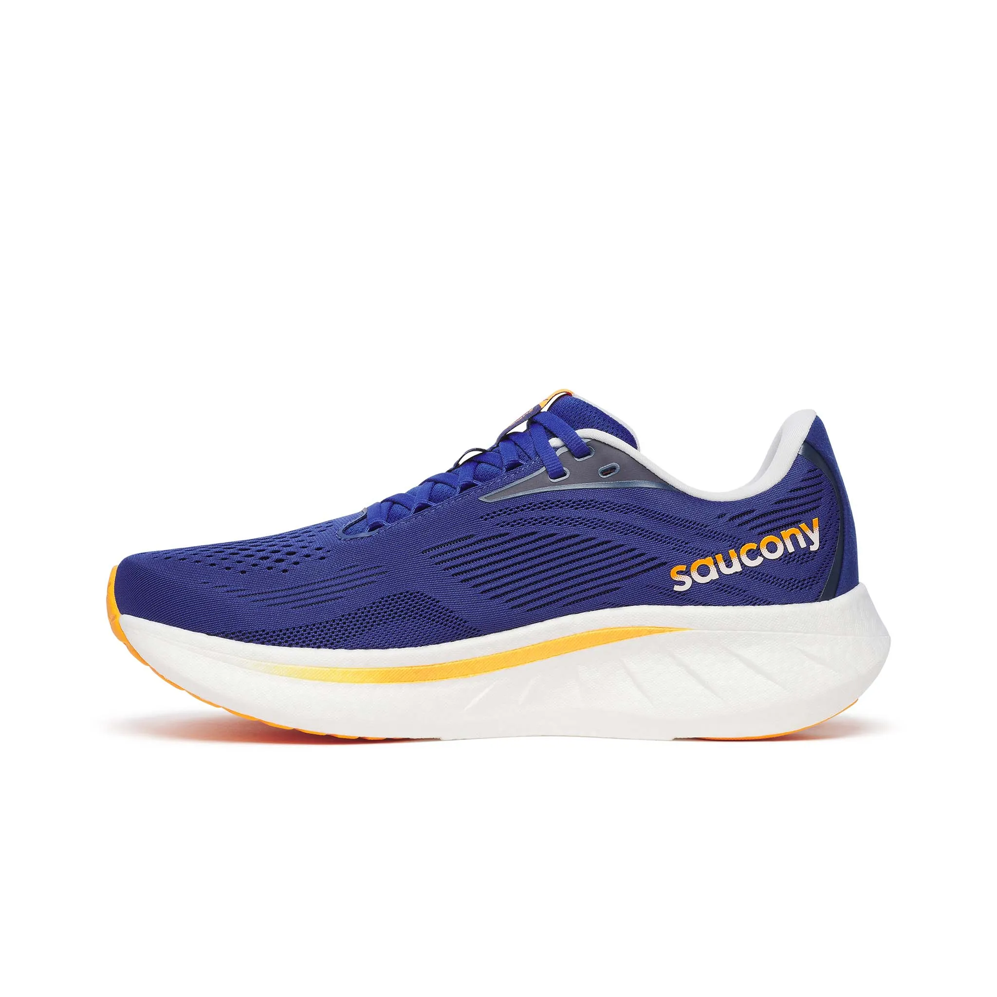 Saucony | Men's Ride 18 Running Shoes - Azurite/Peel