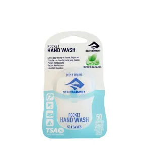 SEATOSUMMIT POCKET HAND WASH SAPONE PER MANI IN FOGLI TASCABILI DA VIAGGIO E OUTDOOR