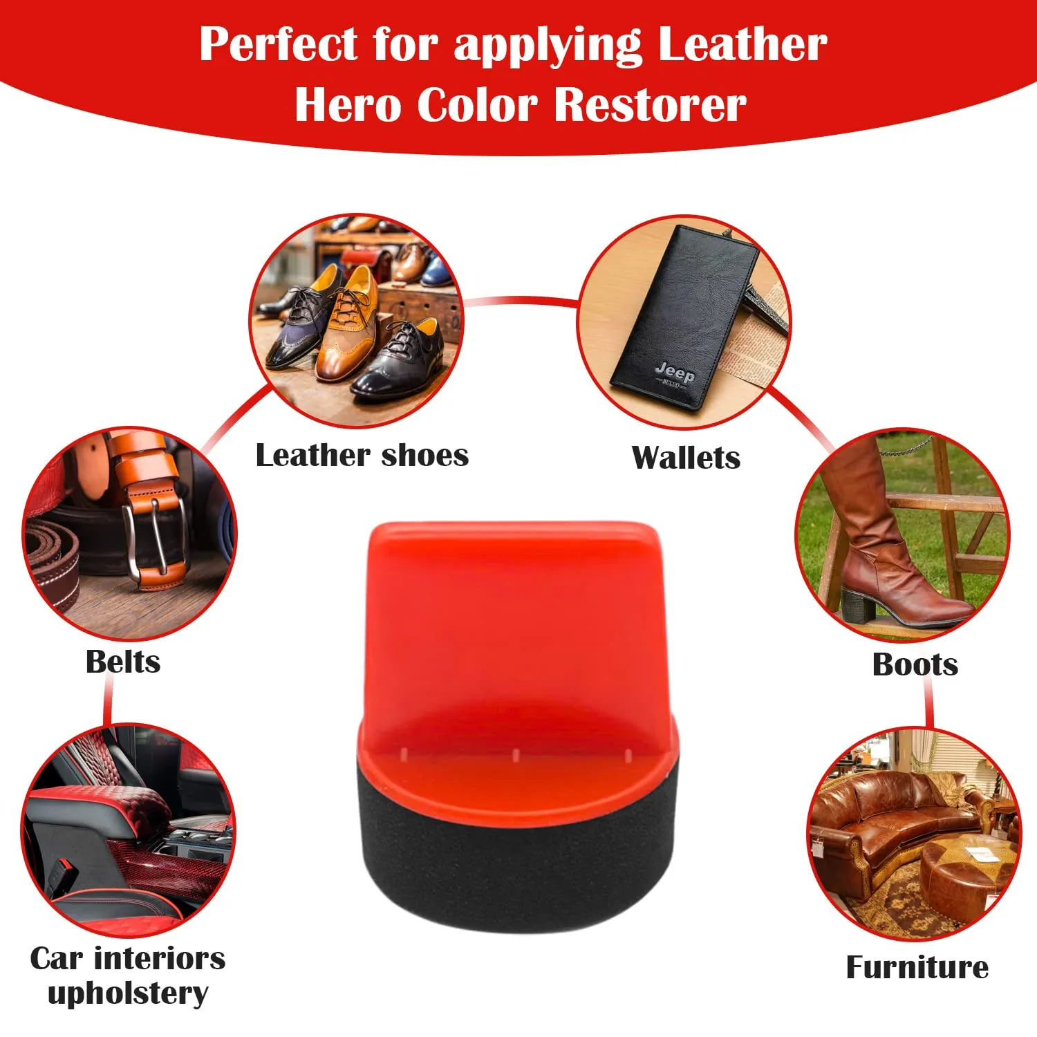 Shoe Polish Foam Dauber Applicators Pack of 4 - Leather Hero