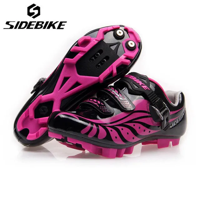 SIDEBIKE Professional Bicycle Cycling Women Shoes For Mountain Bike Racing Bicycle Shoes MTB Road Bike Shoes Trekking Shoes