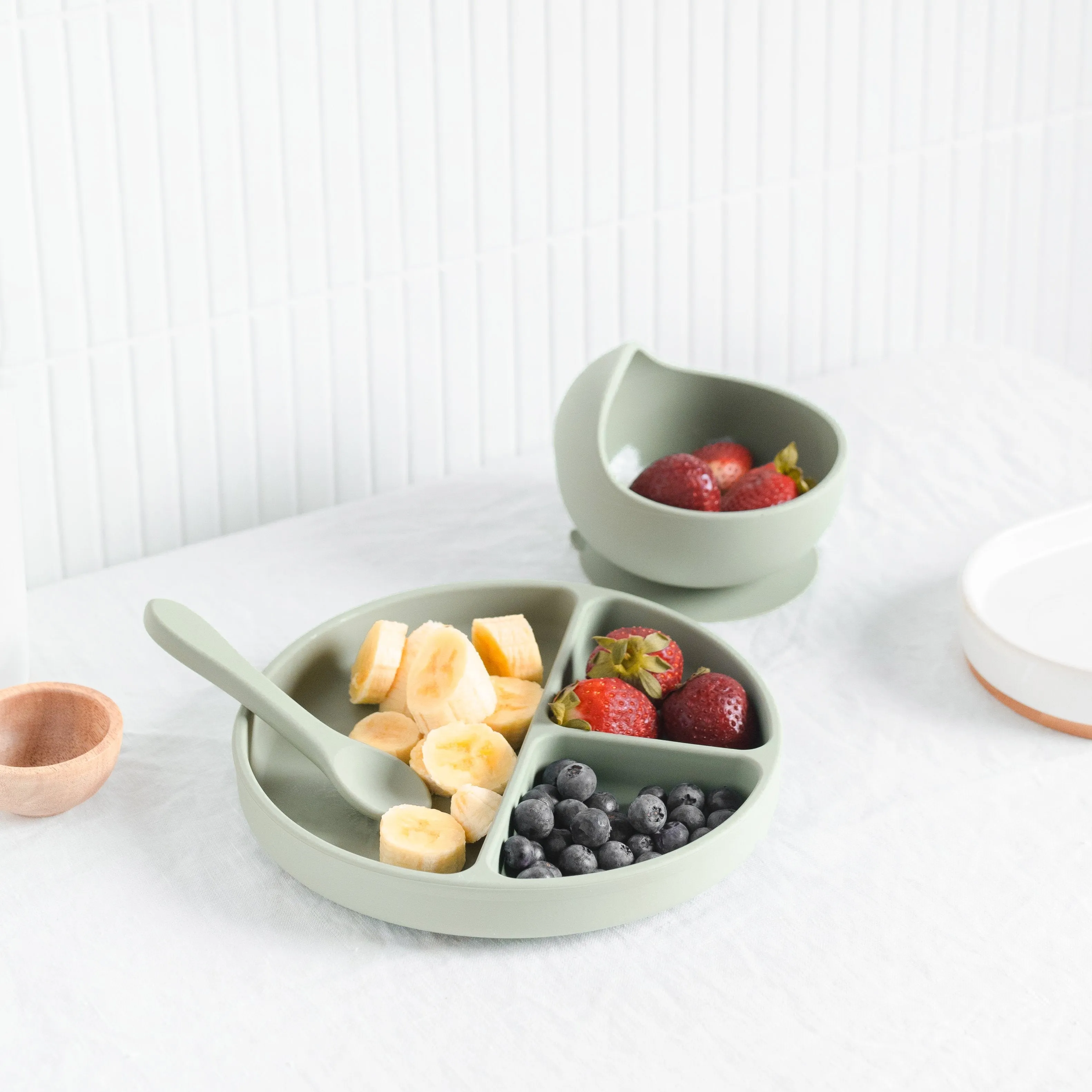 Silicone Baby Feeding Set — Sand Dune