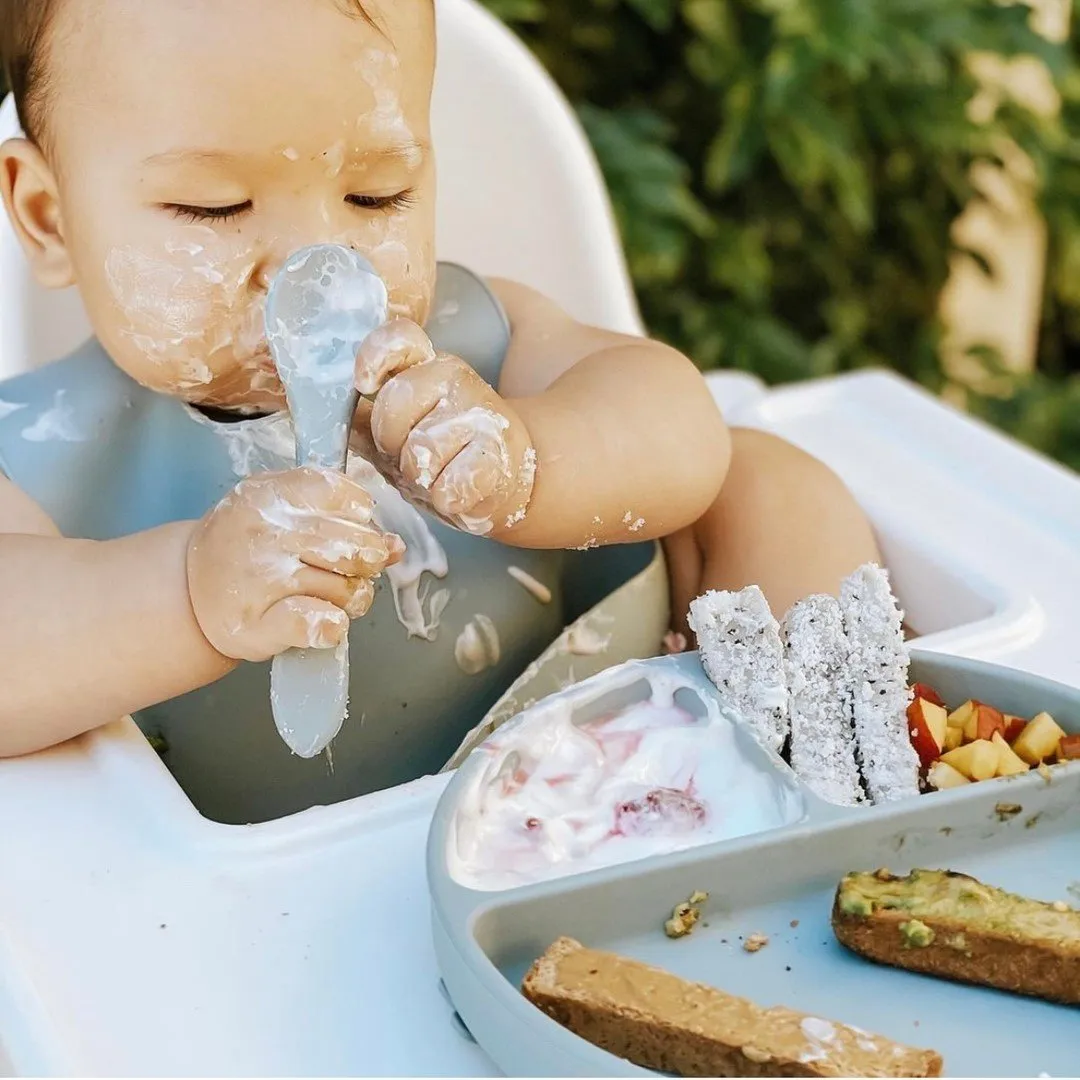 Silicone Baby Feeding Set — Sand Dune