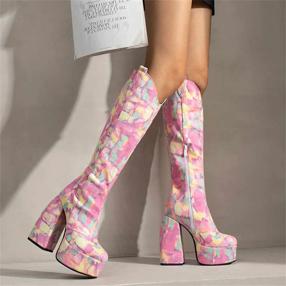 Sky High- the Thigh High Platform Vinyl Boots