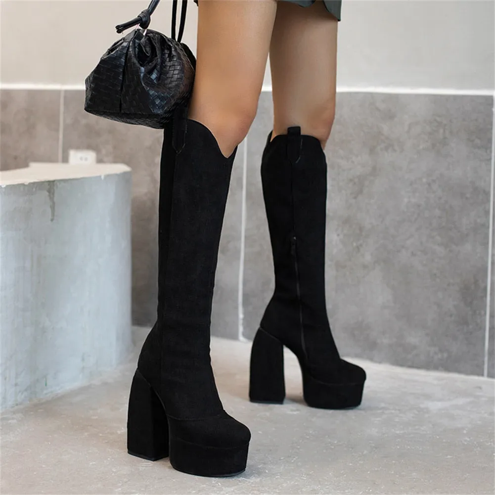 Sky High- the Thigh High Platform Vinyl Boots