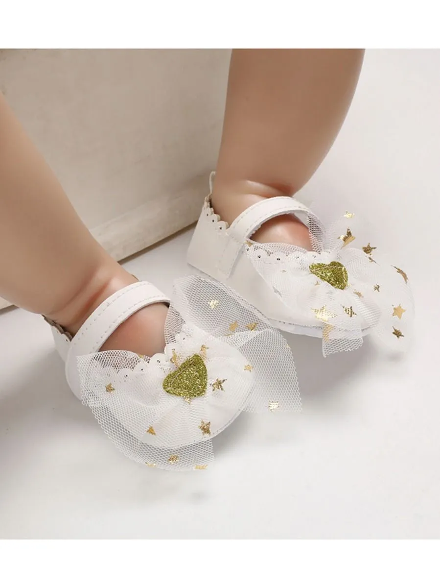 T-bar Bow Accessories Princess Crib Shoes