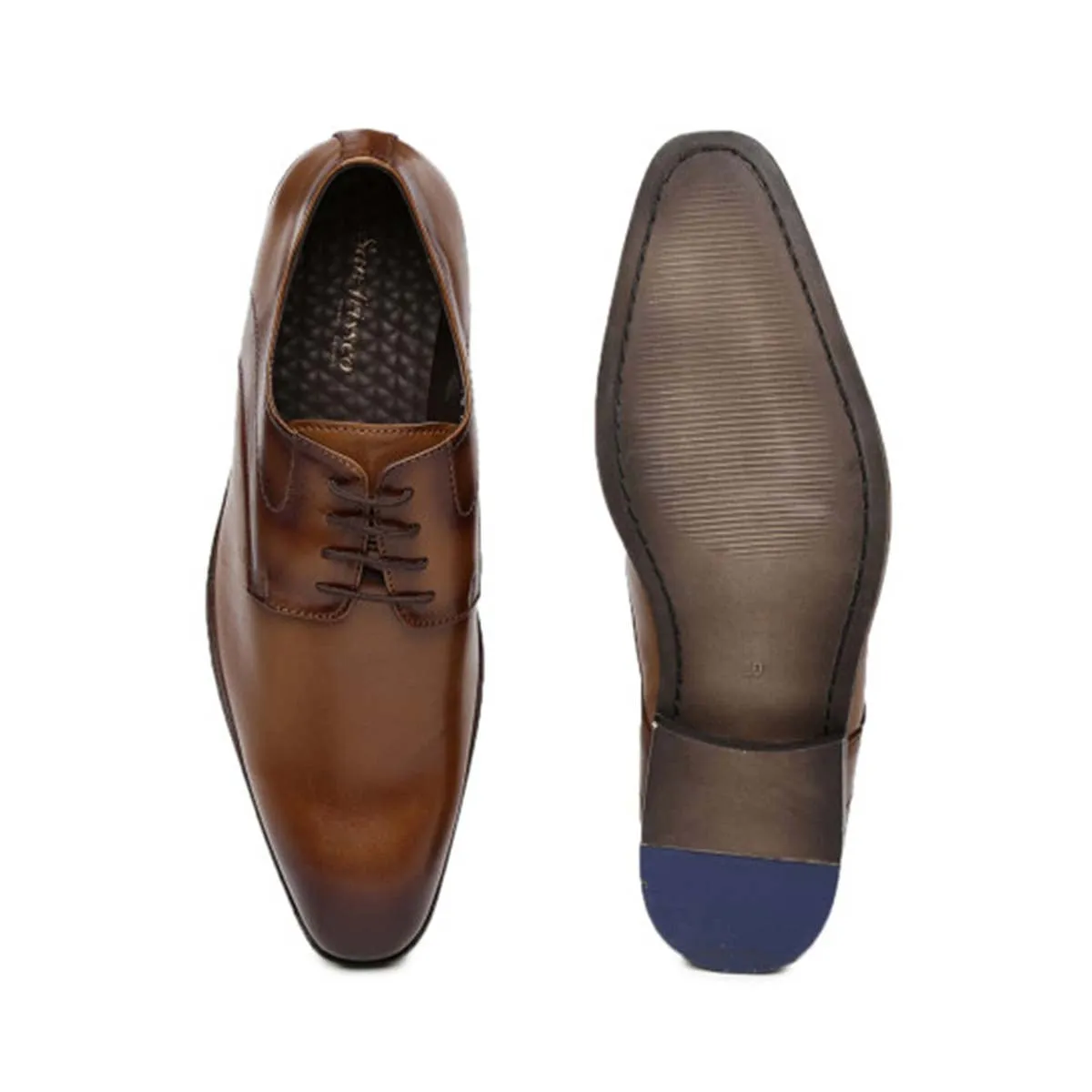 Tan Leather Derby Shoes