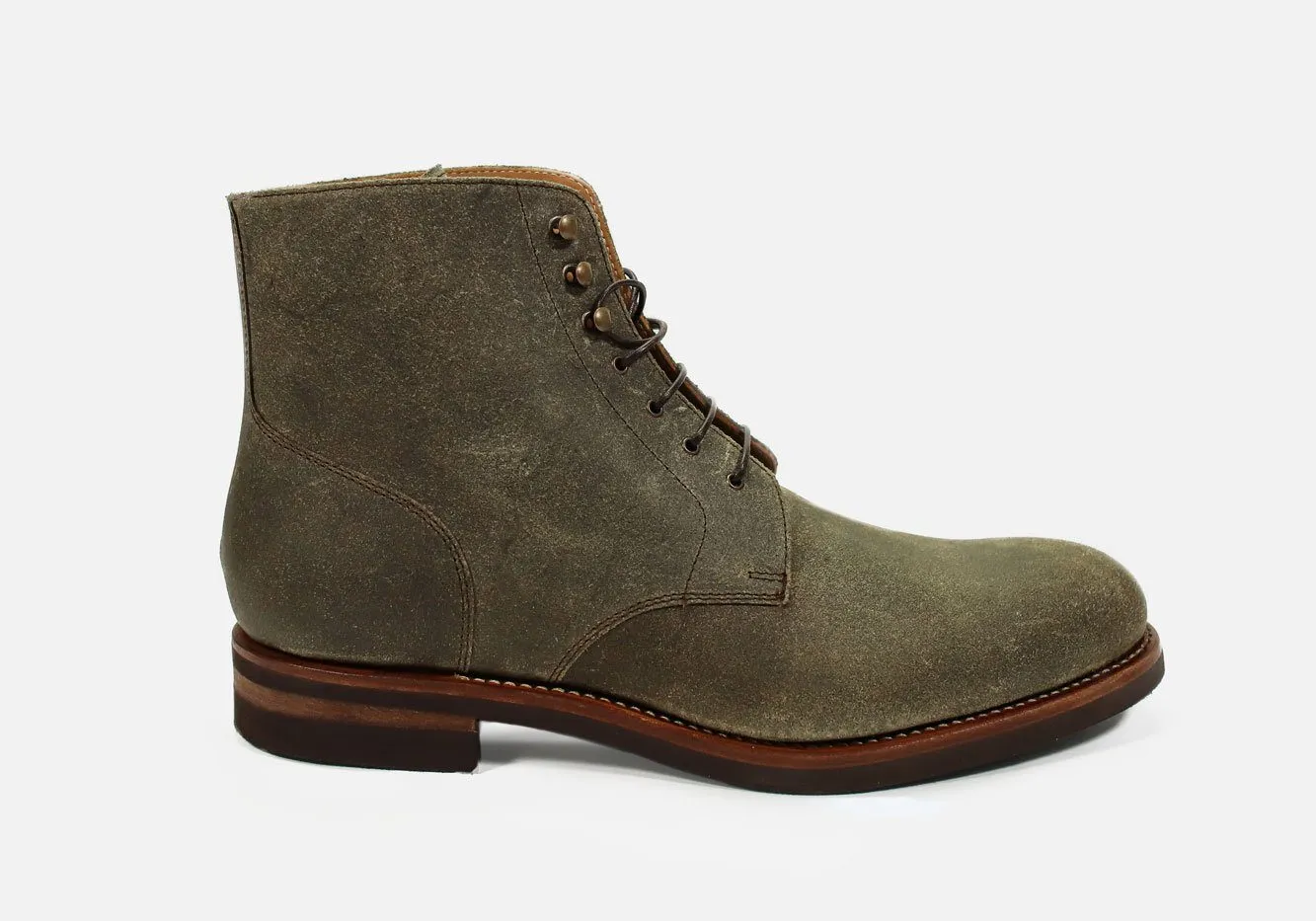 Tangier Dark Olive Strickland Leather Boot