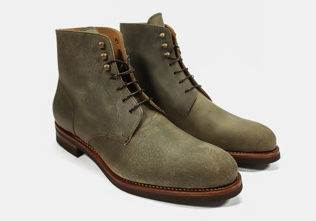 Tangier Dark Olive Strickland Leather Boot