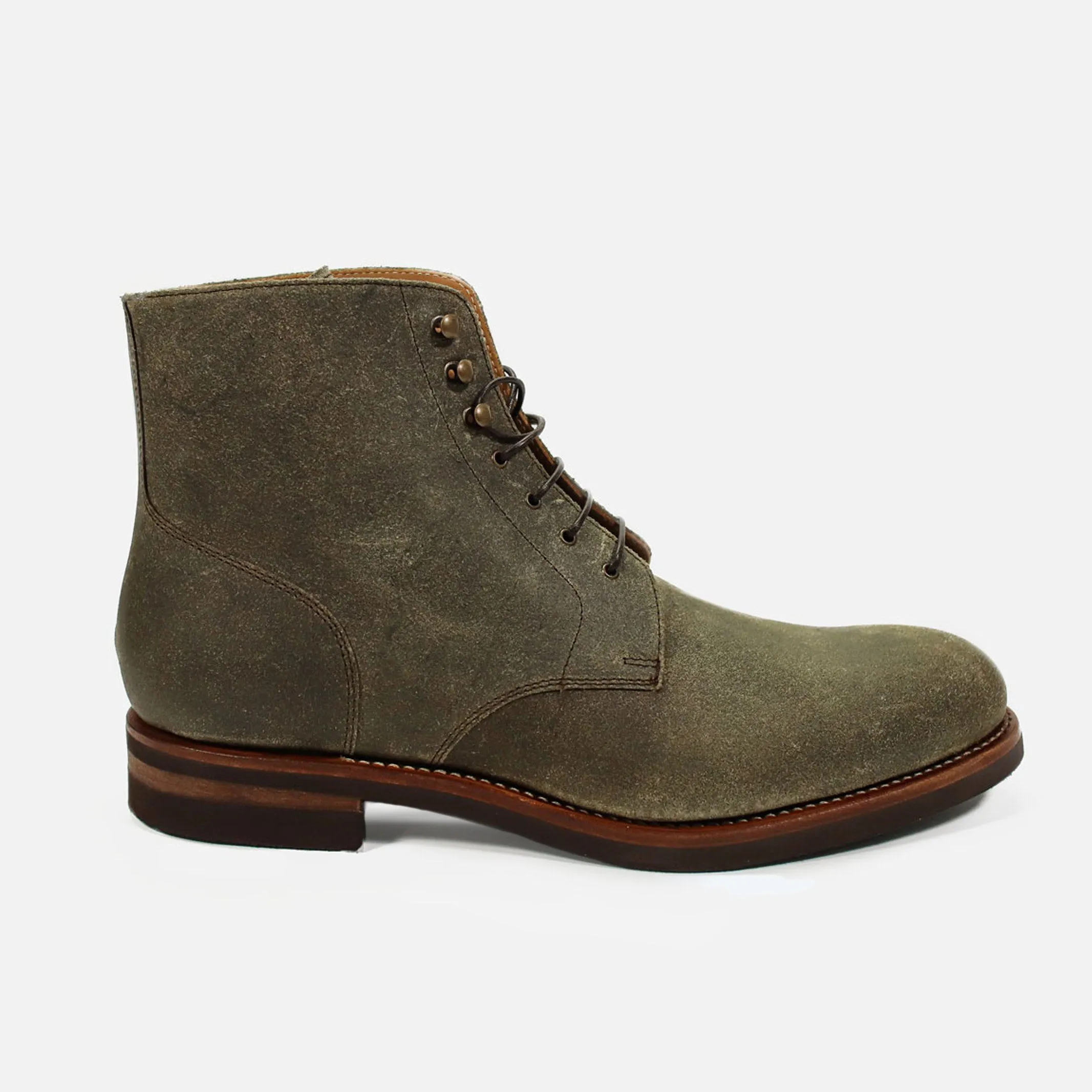 Tangier Dark Olive Strickland Leather Boot