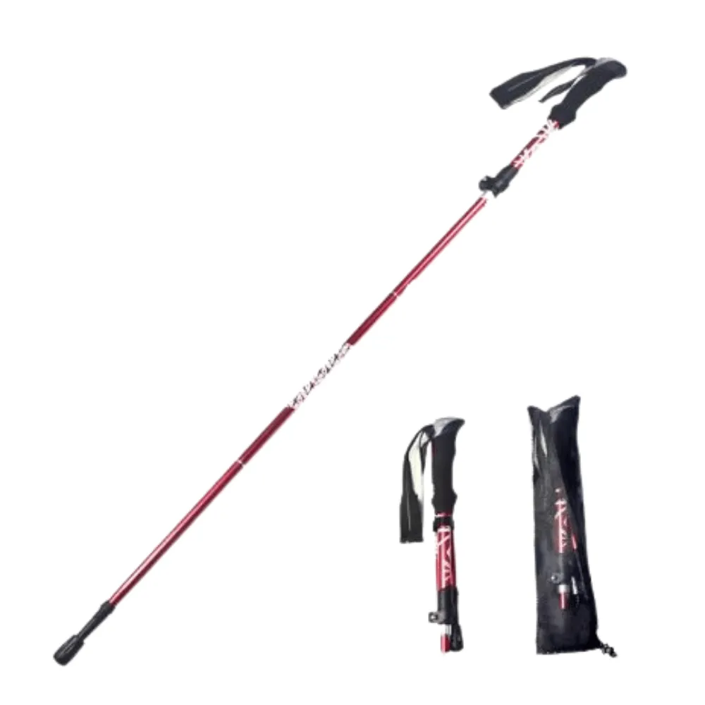 Telescopic Trekking Pole red