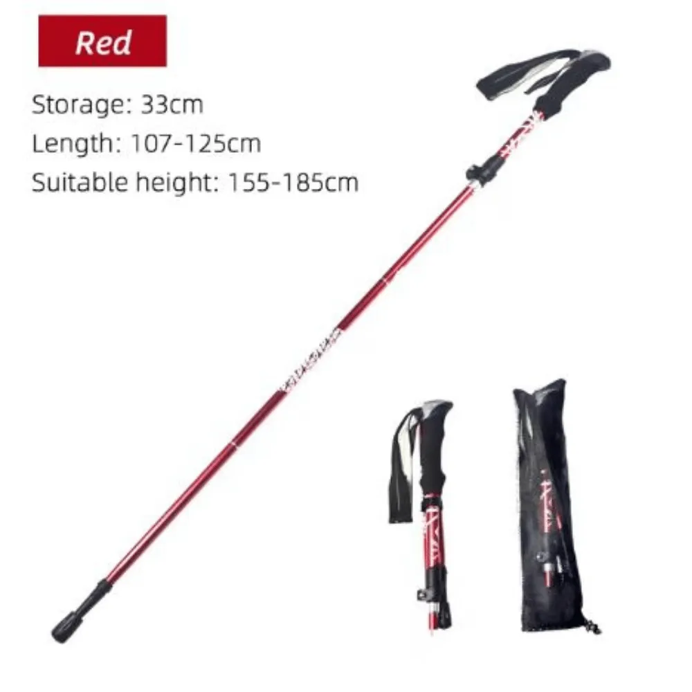 Telescopic Trekking Pole red