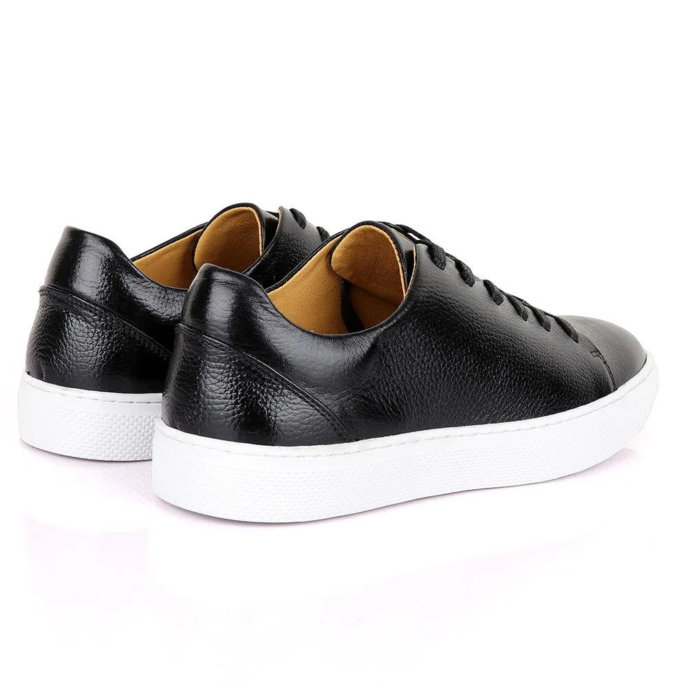 Terry Taylors Cooperate Oxford Black Leather Sneaker Shoe