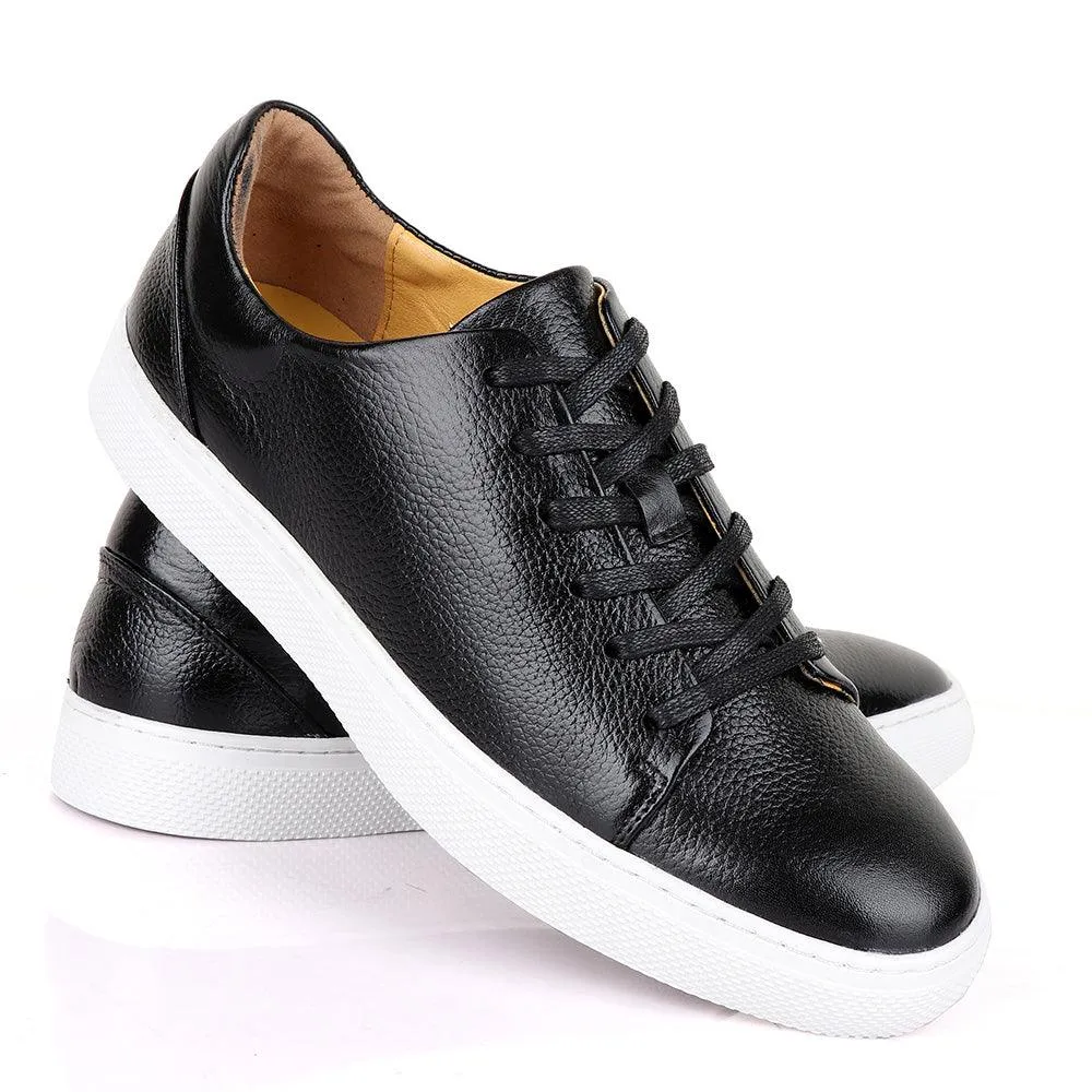 Terry Taylors Cooperate Oxford Black Leather Sneaker Shoe