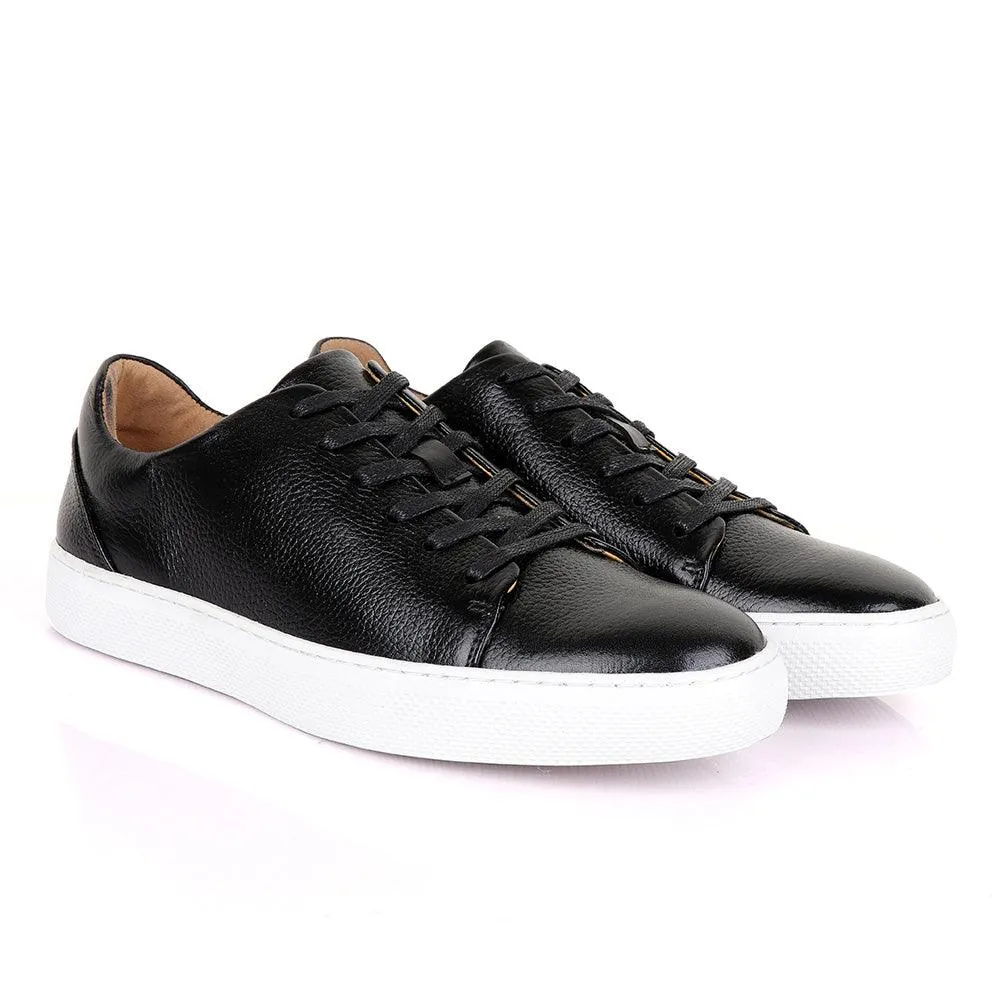 Terry Taylors Cooperate Oxford Black Leather Sneaker Shoe