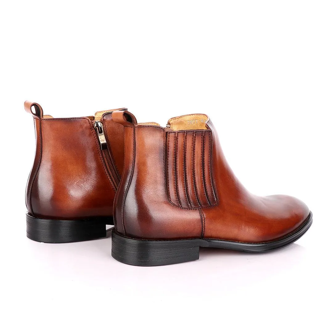 Terry Taylors Leather Brown Zip up Formal Boot.