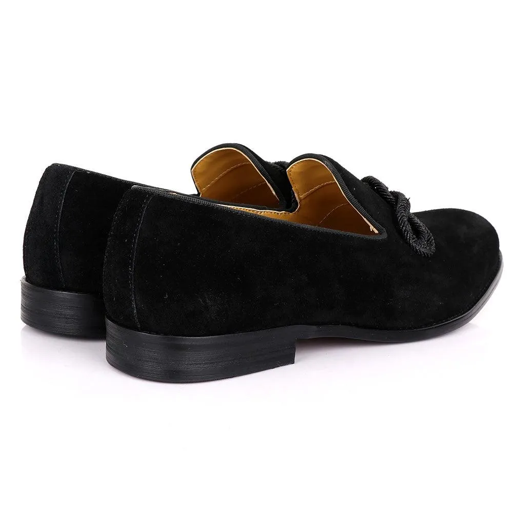 Terry Taylors Twist  Black Suede Formal Shoe