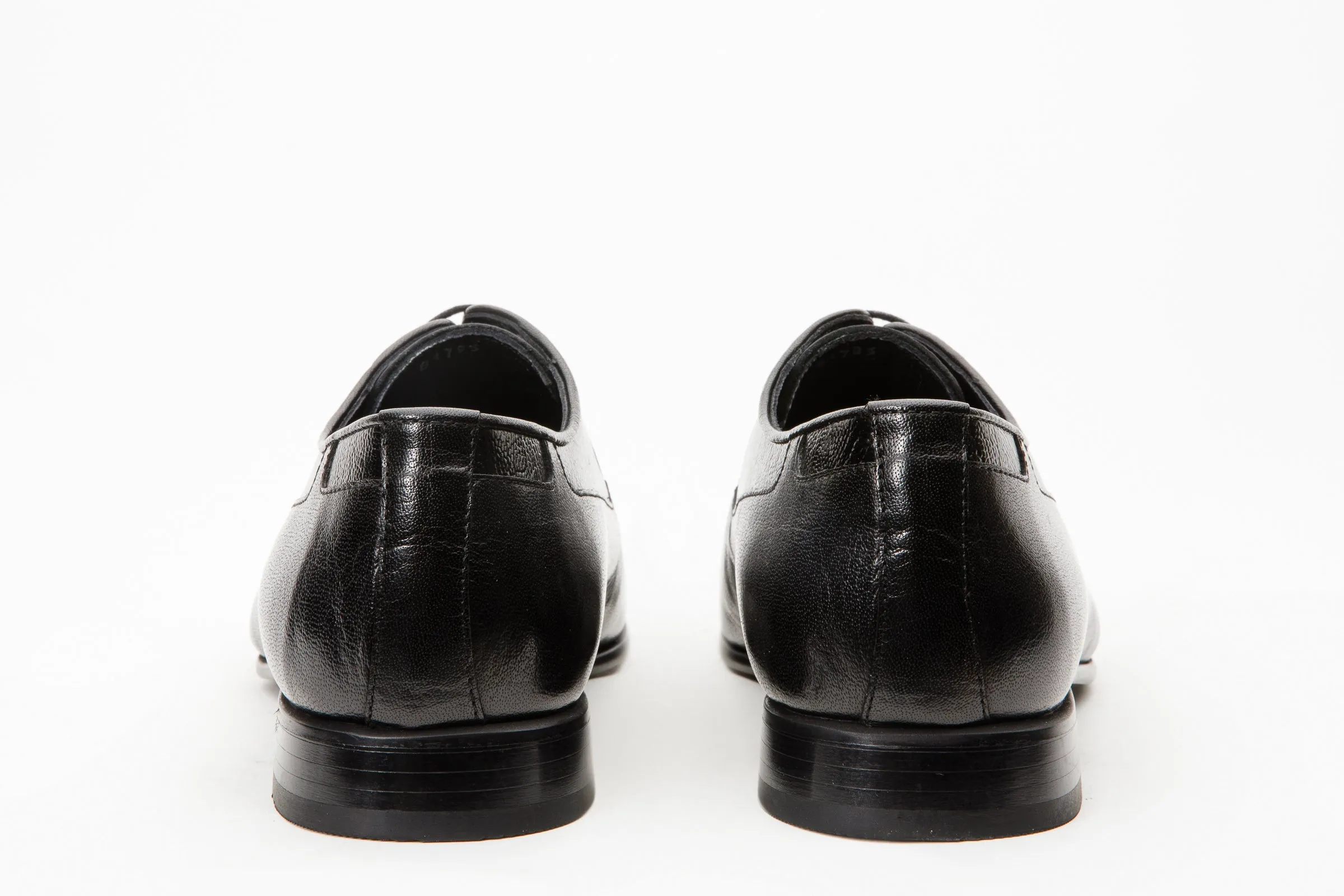 The Gardi Black Leather Derby Men Shoe