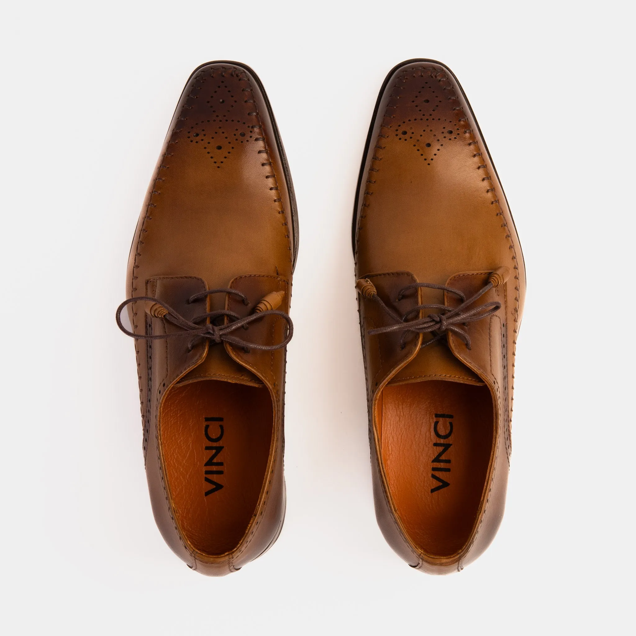 The Moon Tan Leather Derby Men Shoe