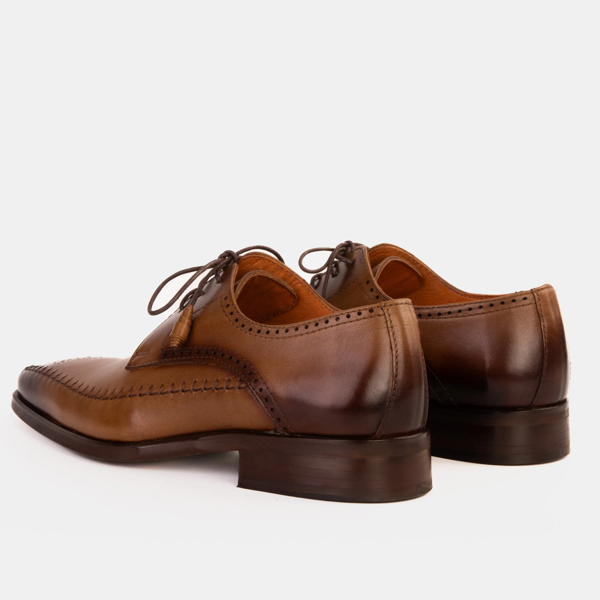 The Moon Tan Leather Derby Men Shoe