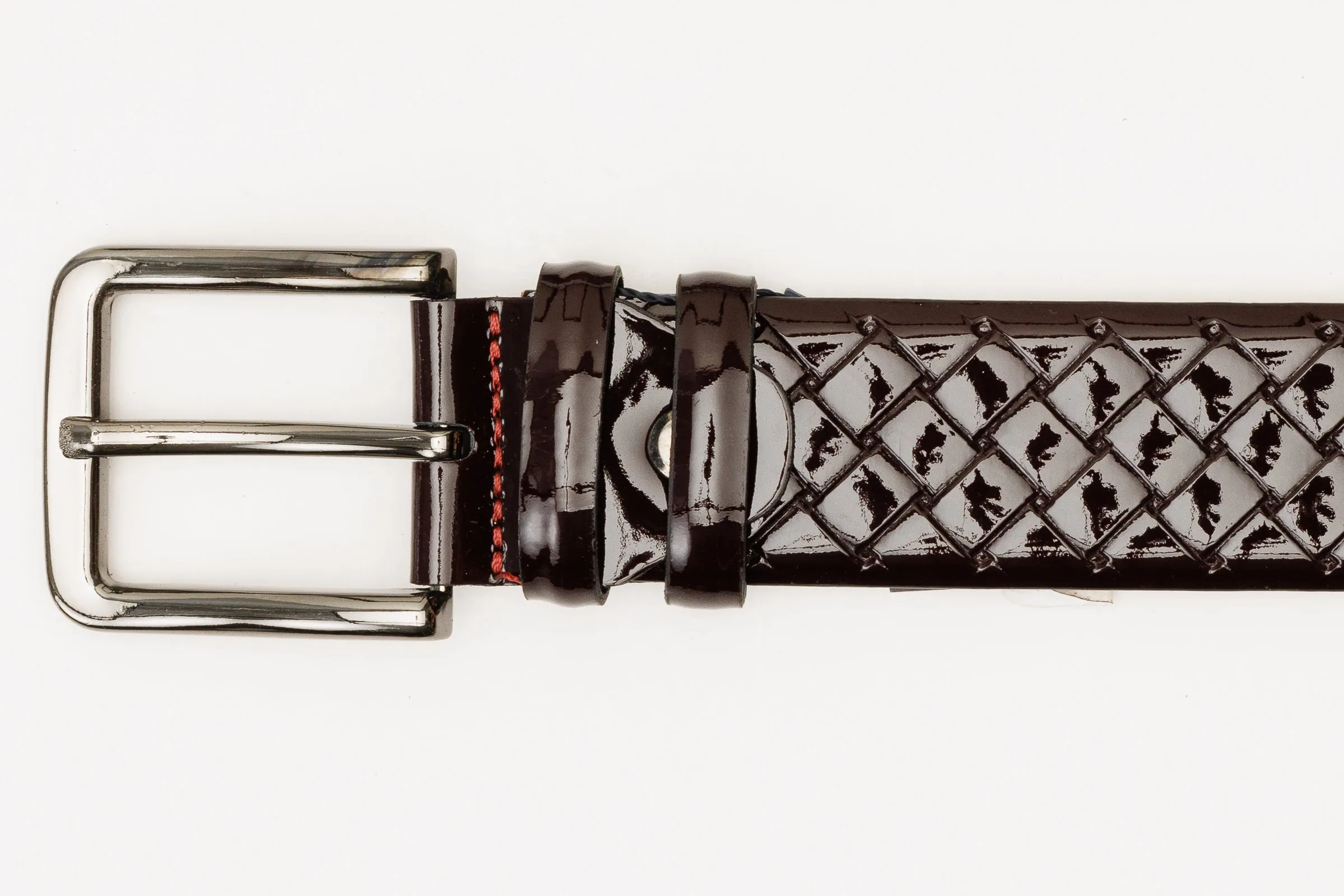 The Rico Burgundy Color Calfskin Belt