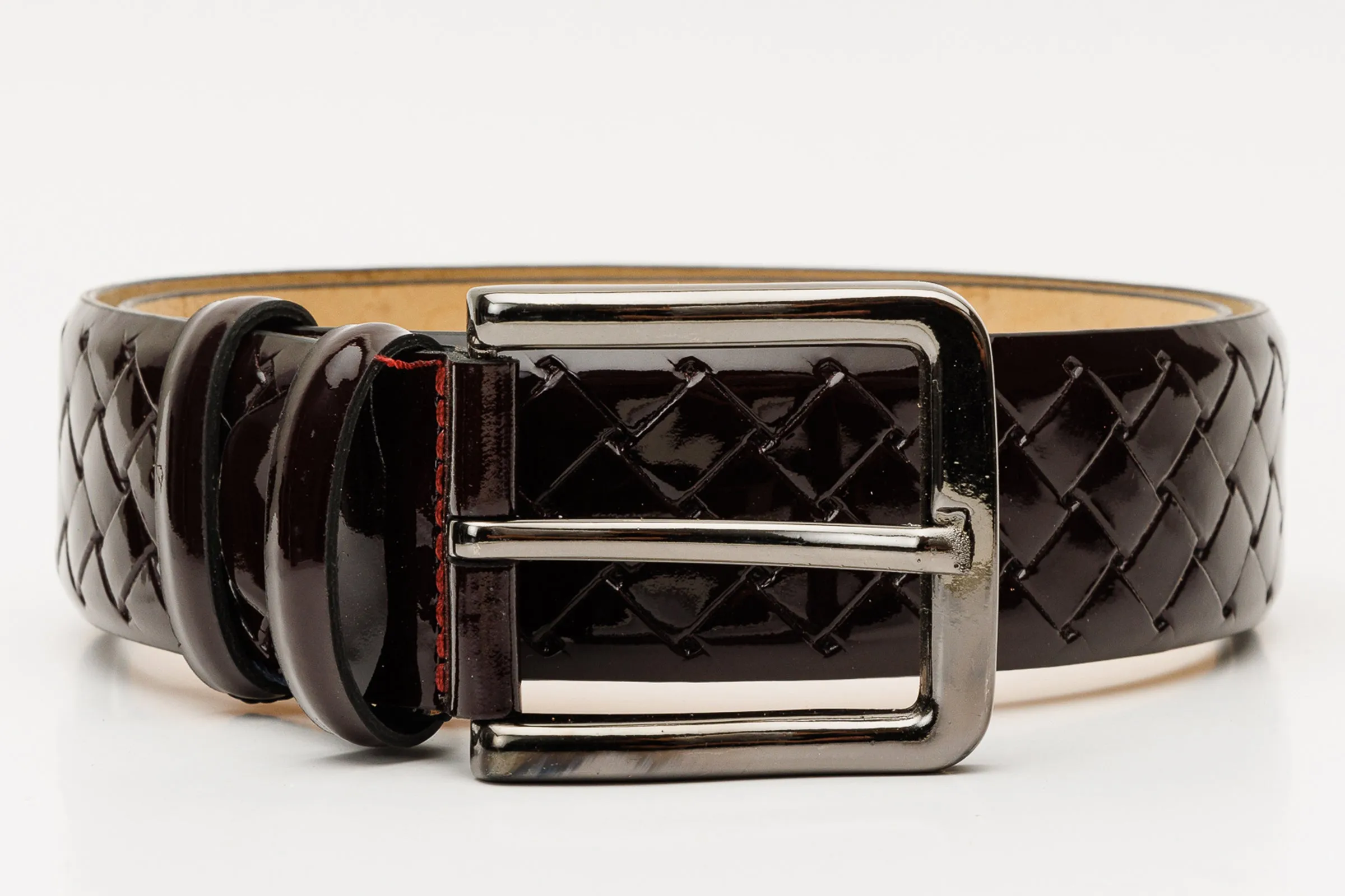 The Rico Burgundy Color Calfskin Belt