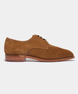 Todd Snyder x Sanders Archie Unconstructed Lace-up Derby in Tobacco Suede