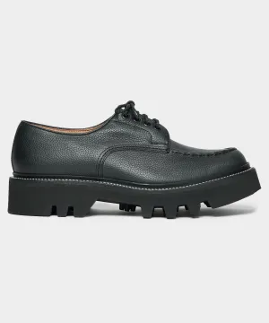 Todd Snyder x Tricker's Heath Derby Shoes in Black Scotch Grain Leather